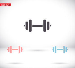Dumbbell icon vector 10 eps design. lorem ipsum Flat Design JPG