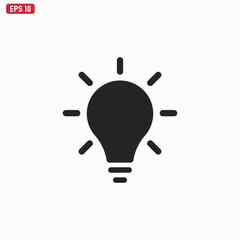 Light Bulb icon vector . Bulb sign
