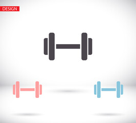 Dumbbell icon vector 10 eps design. lorem ipsum Flat Design JPG