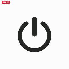 Power icon vector . Shutdown sign