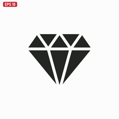 Diamond icon vector . Jewel sign . Crystal