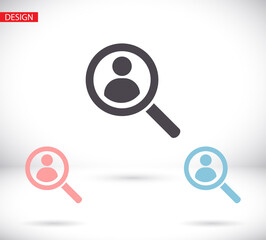 HUMAN SEARCH Icon vector. lorem ipsum Flat Design JPG