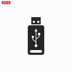 usb flash icon vector . Usb Memory sign