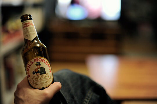 La bi&egrave;re italienne Birra Moretti,