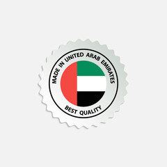 made in UAE United arab emirates vector stamp. badge with United arab emirates flag	
