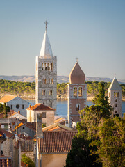 Obraz premium Skyline of old city of Rab croatia