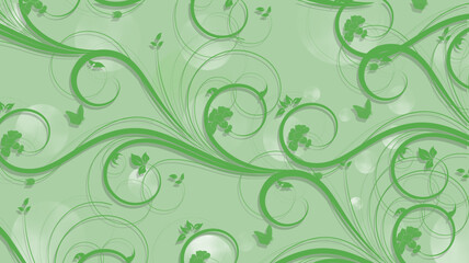 swirl green color design on a bright background.