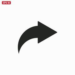 Right Arrow icon vector . Arrow right sign . Next