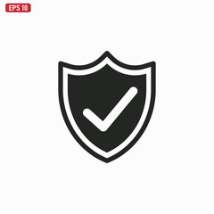Shield check icon . Shield sign