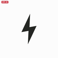 Flash icon vector . Lightning sign