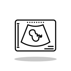Ultrasound footage of baby icon in trendy flat style. Ultrasound monitor symbol for your web site design, logo, app, UI Vector EPS 10. 