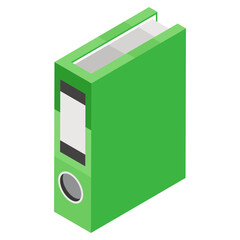 
Conceptual icon of folder con in isometric style, editable vector.
