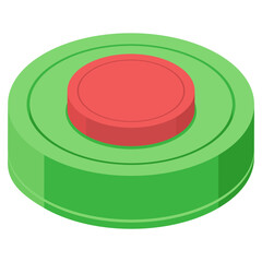 
On/off switch, power button icon in isometric style.
