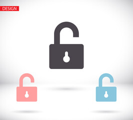 Lock vector icon . lorem ipsum Flat Design JPG