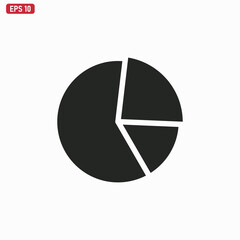 Pie chart icon vector . diagram sign