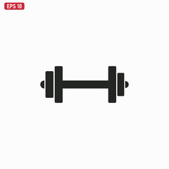 Dumbbell icon vector . Weight sign