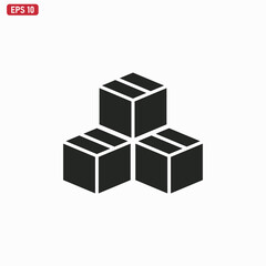 Box icon vector . Cargo sign