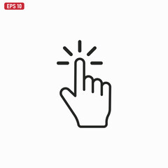 Finger Click icon vector . Click sign
