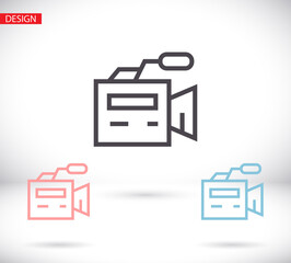 video camera 10 bond icon design vector graphics