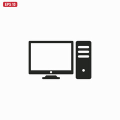 Computer icon vector . pc sign