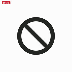 Forbidden icon vector . Stop sign