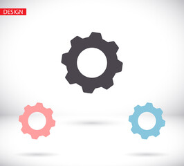 Settings isolated vector icon. Gear symbol. vector icon Gear tool or button for web application or UI. vector icon Trendy flat style