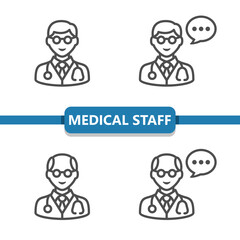 Naklejka premium Medical Staff Icons