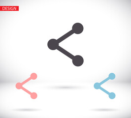Connections vector icon. Vector illustration style is flat iconic symbol vector icon, gray color, transparent background. Designed for web and software vector icon