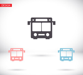 Vector bus icon, solid logo illustration, Vector bus icon, pictogram isolated Vector bus icon, on white