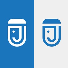 Elephant Letter J logo vector illustration