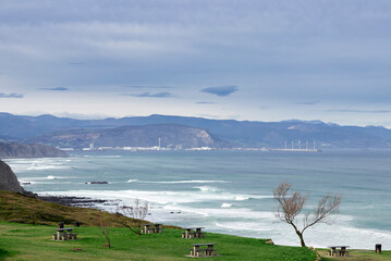 rocky beach in the basque country