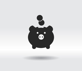 moneybox – Vector icon. Flat design style