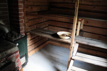 Fototapeta na wymiar Finnish sauna room