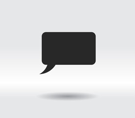 Speech bubble icons black icon, vector illustration. Flat design
