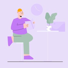 Reading book to stay at home