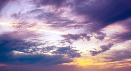 Fototapeta na wymiar Sunset sky pattern