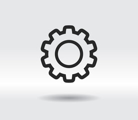 gear icon, vector illustration. Flat design