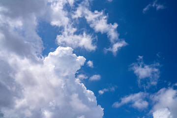 Ciel bleu et nuages blancs - fond  - background