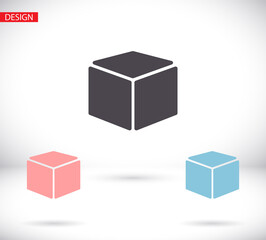 Box vector icon or logo in modern line style. vector icon High quality black outline pictogram for website design and mobile apps vector icon. Vector illustration on a background.