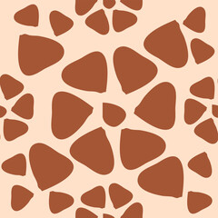 Giraffe fur seamless pattern, tropical animal skin texture.