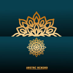 luxury ornamental mandala design background in gold color