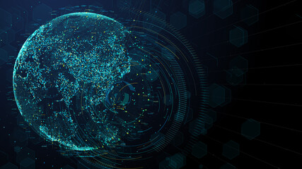 Virtual globe hud display processing. © Areality