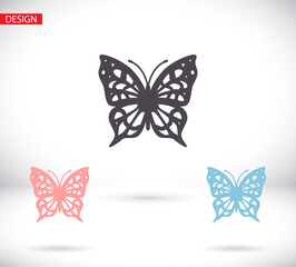Obraz na płótnie Canvas Butterfly. Universal Vector icon for web and mobile application. Vector icon illustration on a white background Vector icon . Editable Thin line.