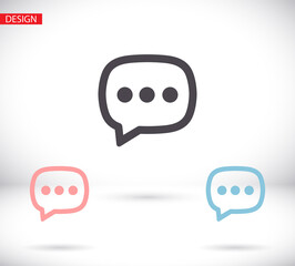 SMS mail vector icon. mail to receive SMS icon. mail to send SMS icon. mail for reading SMS flat