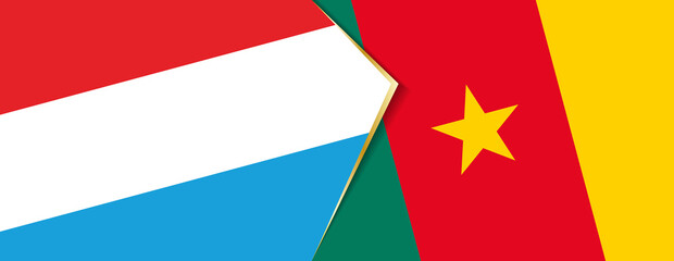 Luxembourg and Cameroon flags, two vector flags.