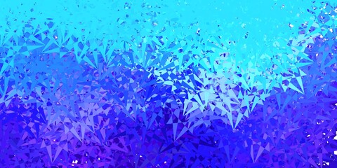 Dark pink, blue vector background with triangles.