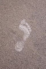 Footprint in the sand