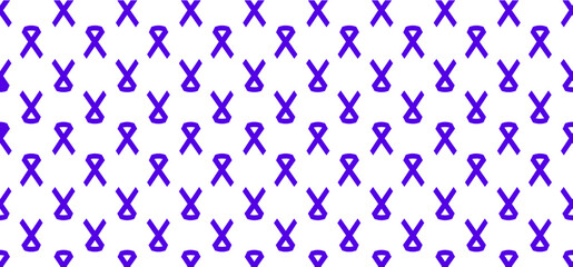 Purple day ribbon or month awareness november or april. World epilepsy day. Alzheimer disease, down, pancreatic cancer, fibromyalgia syndrome against. Vector solidarity ribbons symbol icons. Lupus day