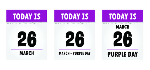 Purple day ribbon or month awareness november or april. World epilepsy day. Alzheimer disease, down, pancreatic cancer, fibromyalgia syndrome against. Vector solidarity ribbons symbol icons. Lupus day