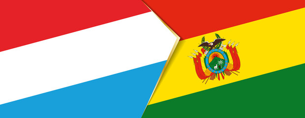 Luxembourg and Bolivia flags, two vector flags.